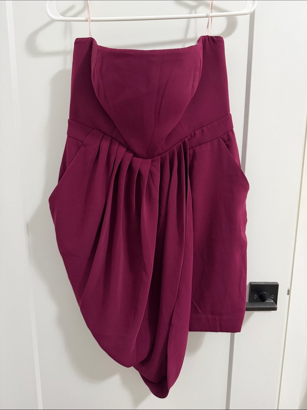 Forever21 Women’s Berry Draped Pleat Dress